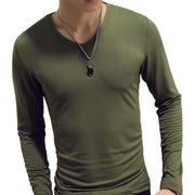 Tシャツ 長袖 Vネック ラウンドネック メンズ 男性用 トップス 無地 黒 白 定番 丸首 インナーシャツ カジュアル シンプル おしゃれ 旅行 お出かけ 部屋着 紳士用 グレー ワイン グリーン ブルー ネイビー ベージュ