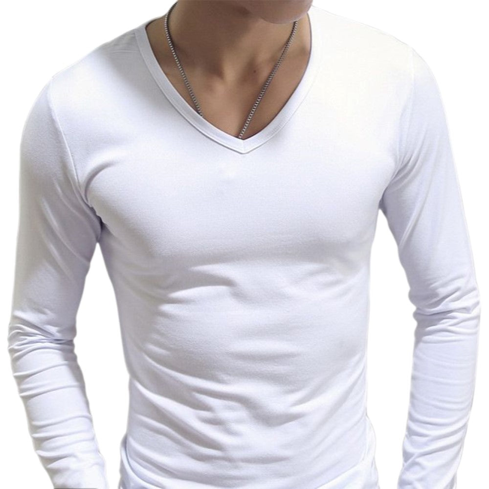 Tシャツ 長袖 Vネック ラウンドネック メンズ 男性用 トップス 無地 黒 白 定番 丸首 インナーシャツ カジュアル シンプル おしゃれ 旅行 お出かけ 部屋着 紳士用 グレー ワイン グリーン ブルー ネイビー ベージュ