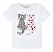 半袖Ｔシャツ キッズ ベビー 子供服 こども服 スパンコール 猫 ねこ ネコ 星 スター Ｔシャツ ラウンドネック プルオーバー おしゃれ 女の子 女児 80 90 100 110 120 130 140
