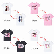 半袖Ｔシャツ キッズ ベビー 子供服 こども服 スパンコール 猫 ねこ ネコ 星 スター Ｔシャツ ラウンドネック プルオーバー おしゃれ 女の子 女児 80 90 100 110 120 130 140