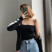 カップ付きキャミソール ブラトップ レディース ブラキャミソール 女性下着 ロング ショート 細ストラップ インナー 無地 単色 おしゃれ かわいい スタイリッシュ カジュアル デイリー チューブトップ風