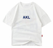 Tシャツ ラウンドネック クルーネック 半袖 キッズ ジュニア 男の子 女の子 プリント 飛行機 子ども服 夏服 かわいい 普段着 デイリー