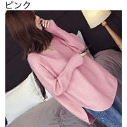 ニット セーター Vネック 長袖 レディース 女性 トップス ラウンドカット リブ 無地 単色 シンプル 着回し お洒落 婦人服