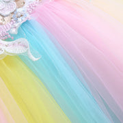 キッズドレス 100-160cm キッズ ジュニア 子供服 女の子 ドレス ノースリーブ パステルカラー 花 カラフル 発表会 コンクール
