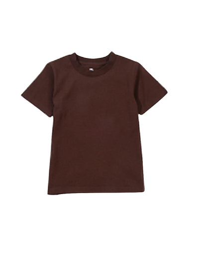 Tシャツ 半袖 カットソー 子供服 キッズ ジュニア ブラウン バリエーション画像