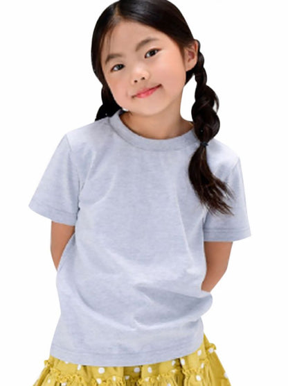 Tシャツ 半袖 カットソー 子供服 キッズ ジュニア 杢グレー バリエーション画像