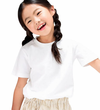 Tシャツ 半袖 カットソー 子供服 キッズ ジュニア ホワイト バリエーション画像