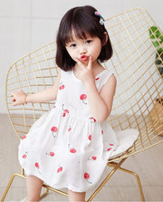 ワンピース ノースリーブ ベビー キッズ 子供服 女児 女の子 ラウンドネック 膝丈 ミディアム フレア ウエスト切り替え 春 夏 可愛い キュート カラバリ豊富