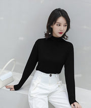 カットソー 長袖 ハイネック タートルネック レディース 女性 婦人服 トップス 無地 単色 シンプル プルオーバー 定番 おしゃれ 大きいサイズ