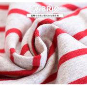 カットソー Tシャツ 長袖 キッズ トップス 子供服 女の子 ロングTシャツ 中袖 プルオーバー 丸首 ラウンドネック ボーダー ストライプ ふんわり シンプル おしゃれ かわいい お出掛け ガールズ