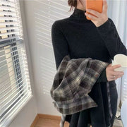 カットソー 長袖 ハイネック ボトルネック 細リブ レディース 婦人服 シンプル 無地 トップス おしゃれ オフィスファッション 通勤 普段使い デイリー 防寒