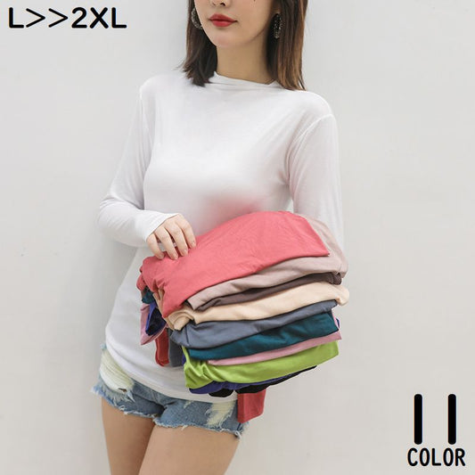 カットソー 長袖 ロンT ロングTシャツ レディース 大きいサイズ 商品画像