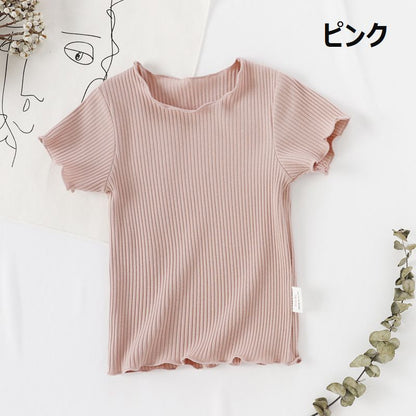 半袖カットソー リブニット 子供服 キッズ ベビー 男の子 商品画像2