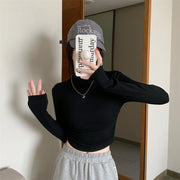 カットソー 長袖 ロングTシャツ レディース 女性 トップス ハイネック 無地 単色 シンプル 大きいサイズあり 着回し力 合わせやすい お洒落 お出かけ 普段使い 婦人服