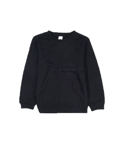 トレーナー 裏毛 長袖 カンガルーポケット 子供服 キッズ ブラック バリエーション画像