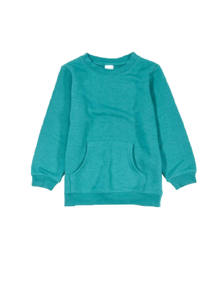 トレーナー 裏毛 長袖 カンガルーポケット 子供服 キッズ グリーン バリエーション画像