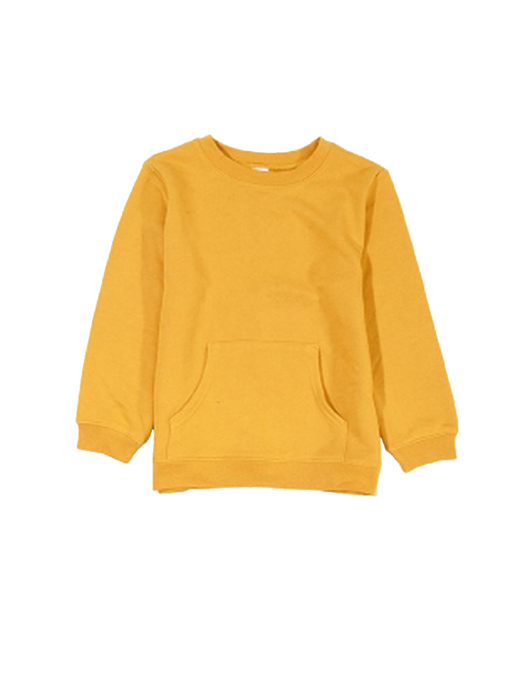 トレーナー 裏毛 長袖 カンガルーポケット 子供服 キッズ マスタード バリエーション画像
