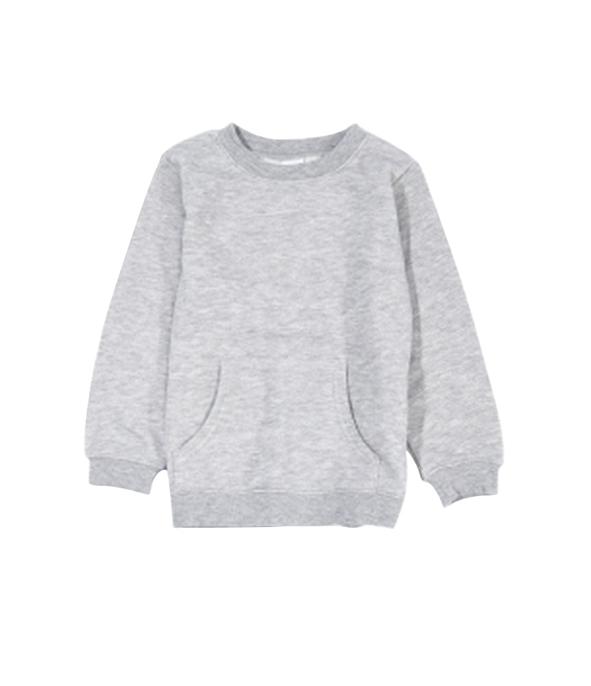トレーナー 裏毛 長袖 カンガルーポケット 子供服 キッズ 杢グレー バリエーション画像