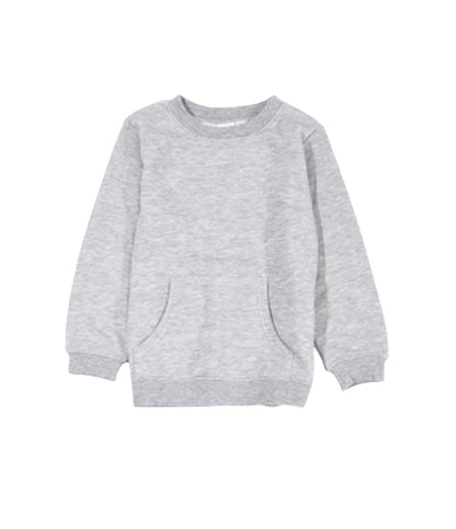 トレーナー 裏毛 長袖 カンガルーポケット 子供服 キッズ 杢グレー バリエーション画像