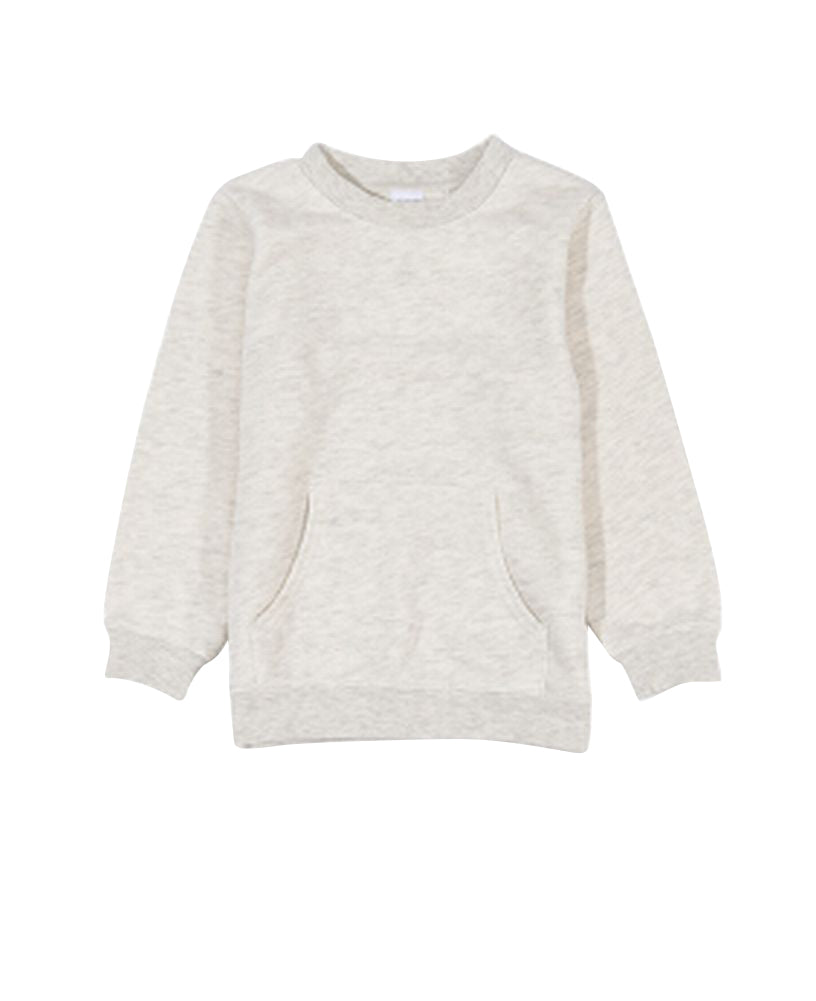 トレーナー 裏毛 長袖 カンガルーポケット 子供服 キッズ オートミール バリエーション画像