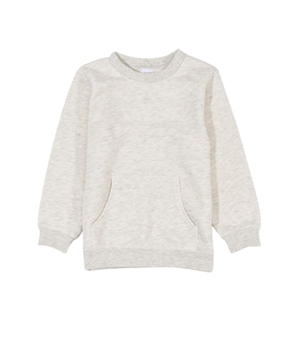 トレーナー 裏毛 長袖 カンガルーポケット 子供服 キッズ オートミール バリエーション画像