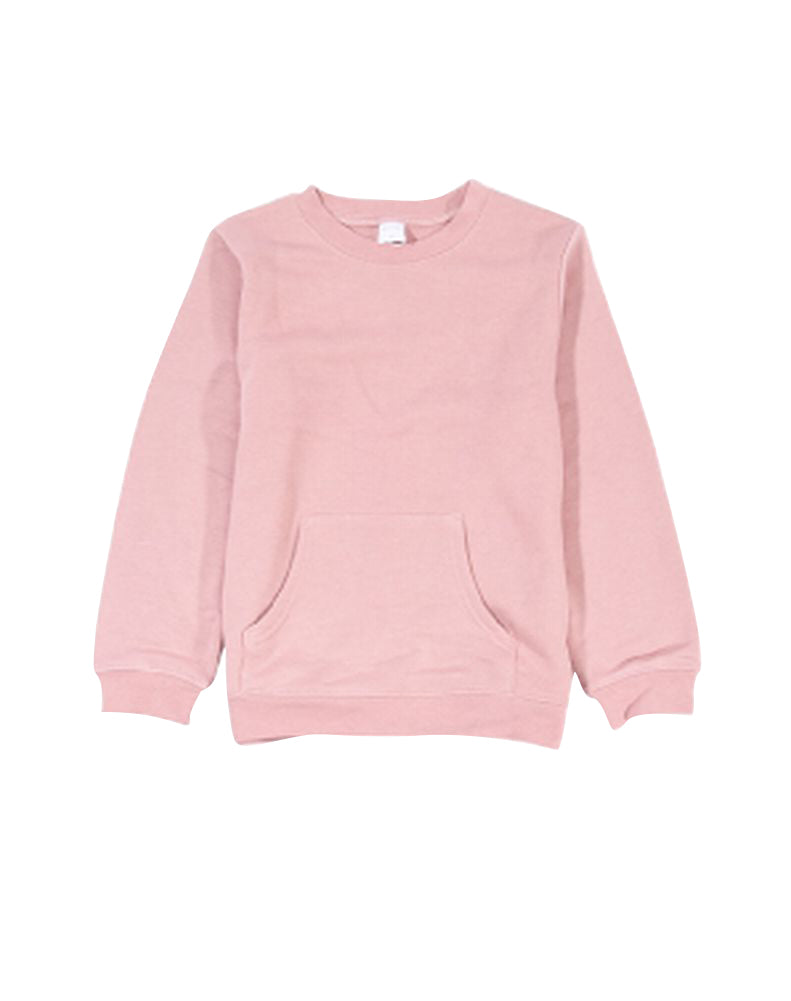 トレーナー 裏毛 長袖 カンガルーポケット 子供服 キッズ ピンク バリエーション画像