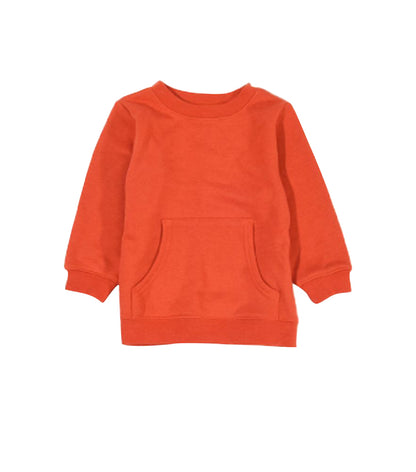 トレーナー 裏毛 長袖 カンガルーポケット 子供服 キッズ テラコッタ バリエーション画像