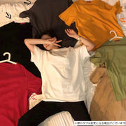 Tシャツ レディース トップス カットソー 半袖 クルーネック シンプル 無地 カジュアル 定番 スタンダード カラバリ豊富 ラウンドネック 丸首 婦人服 白 黒 青 黄色 緑 ピンク
