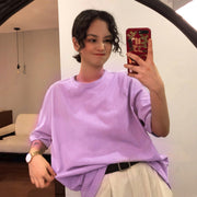 Tシャツ レディース トップス カットソー 半袖 クルーネック シンプル 無地 カジュアル 定番 スタンダード カラバリ豊富 ラウンドネック 丸首 婦人服 白 黒 青 黄色 緑 ピンク