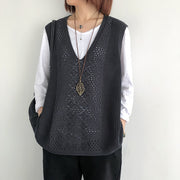 ニットベスト トップス レディース 女性 プルオーバー Vネック 袖なし ノースリーブ ベーシック シンプル おしゃれ カジュアル