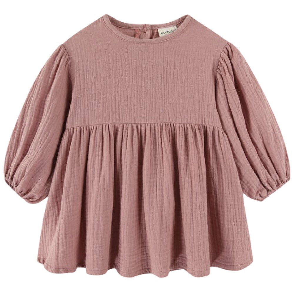 ワンピース キッズ ベビー 子供服 長袖 膝丈 フレア Aライン シンプル 無地 パフスリーブ 切り替え 丸首 ラウンドネック ギャザー ドレープ 後ろボタン 後ろ開き カジュアル かわいい 可愛い おしゃれ お洒落 普段着 普段使い 子ども こども 赤ちゃん 幼児 女の子 女児 ガールズ 春 秋 冬 80cm 90cm 100cm 110cm 120cm