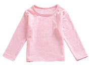 長袖Tシャツ カットソー 子供服 こども服 ベビー服 ベビーウェア トップス 春秋冬 無地 シンプル ロングスリーブ クルーネック ラウンドネック キッズ 男の子 女の子 男児 女児 幼児 小学生 80cm  90cm  100cm 110cm 120cm