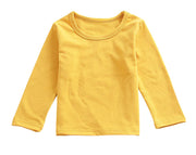 長袖Tシャツ カットソー 子供服 こども服 ベビー服 ベビーウェア トップス 春秋冬 無地 シンプル ロングスリーブ クルーネック ラウンドネック キッズ 男の子 女の子 男児 女児 幼児 小学生 80cm  90cm  100cm 110cm 120cm