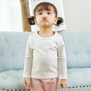 長袖Tシャツ カットソー 子供服 こども服 ベビー服 ベビーウェア トップス 春秋冬 無地 シンプル ロングスリーブ クルーネック ラウンドネック キッズ 男の子 女の子 男児 女児 幼児 小学生 80cm  90cm  100cm 110cm 120cm