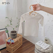 長袖Tシャツ Tシャツ 長袖 カットソー キッズ 子供服 ベビー ジュニア 女の子 男の子 トップス 無地 シンプル 着回し 定番 かわいい カジュアル お出かけ 通学 通園 カラバリ豊富
