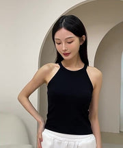 キャミソール レディース 女性 婦人 トップス カップ付き カップ入り ノースリーブ 袖なし スリーブレス 黒 茶色 白 カーキ色 単色 無地 カットソー シンプル お出かけシーン