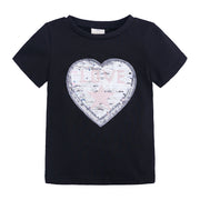 Tシャツ 子供服 半袖 スパンコール 色が変わる ハート ユニコーン 女の子 男の子 トップス キッズ ベビー かわいい