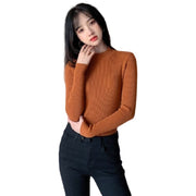 ニット レディース トップス 長袖 ハイネック 女性用 リブ シンプル 無地 定番 スタンダード ベーシック 着回し カジュアル 秋 冬