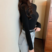 ニット レディース トップス 長袖 ハイネック 女性用 リブ シンプル 無地 定番 スタンダード ベーシック 着回し カジュアル 秋 冬