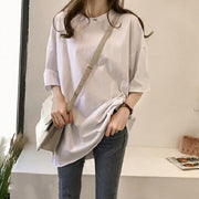 Tシャツ 半袖 カットソー レディース 女性 トップス ラウンドネック 無地 シンプル カジュアル 可愛い お出かけシーン 普段使い