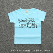 Tシャツ 半袖 ラウンドネック 英字ロゴ キッズ 子供服 男の子 女の子 かわいい シンプル デイリー おしゃれ トップス プルオーバー 通園 通学 カジュアル スタンダード 男児 女児