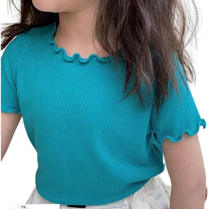 カットソー 半袖 子供服 キッズ ベビー 女の子 ブルー バリエーション画像