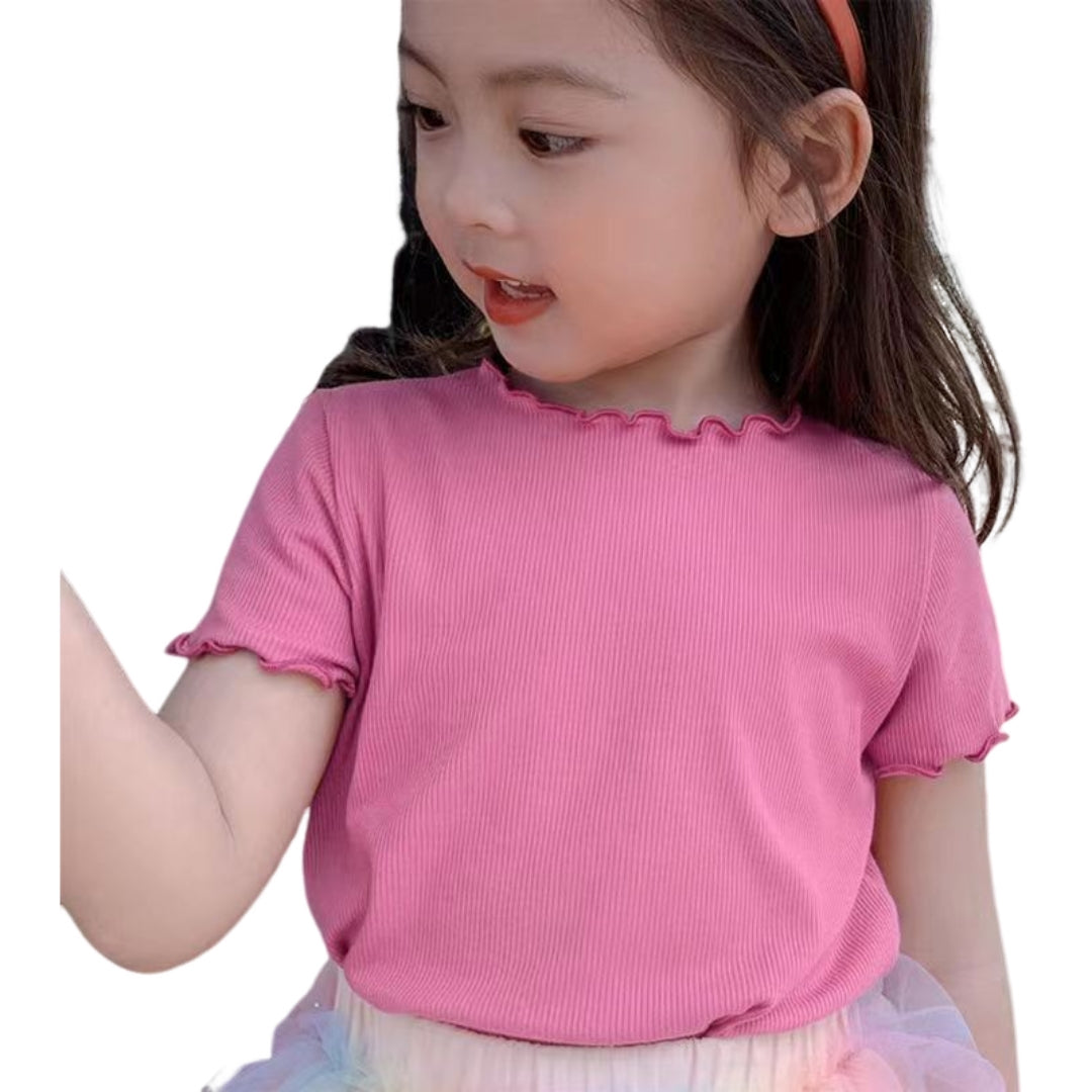 カットソー 半袖 子供服 キッズ ベビー 女の子 ピンク バリエーション画像