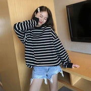 トレーナー スウェット 長袖 トップス 大きいサイズ プルオーバー リブ ラウンドネック ボーダー モノトーン レディース 女性 ダウンショルダー 定番 おしゃれ かわいい カジュアル 丸首 婦人服 デイリー 着回し