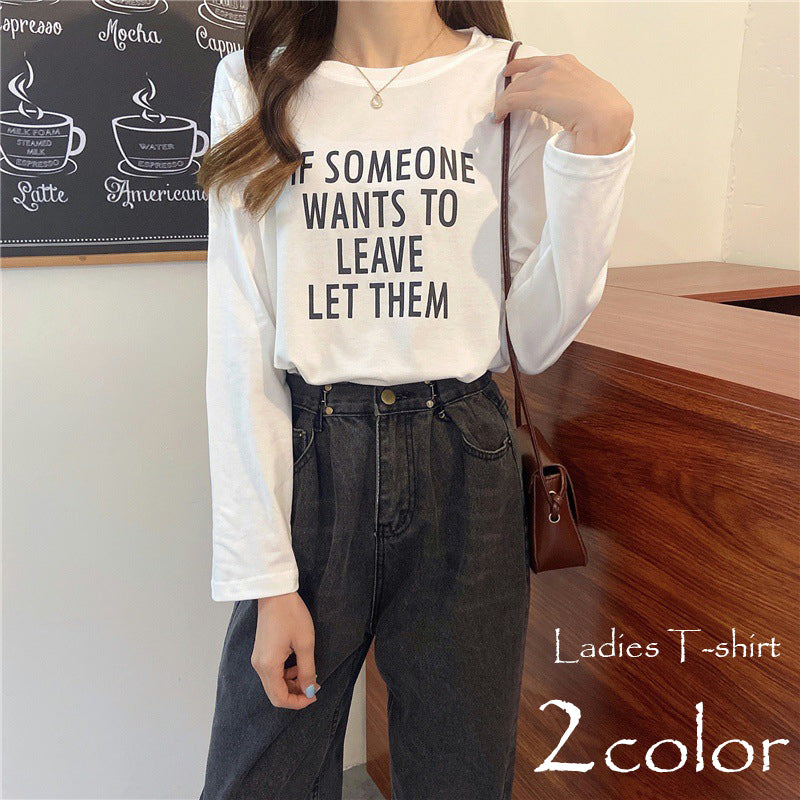 Tシャツ 長袖 レディース 女性 トップス ボートネック カットソー 英字ロゴ ロゴT ロンT シンプル カジュアル かわいい 普段使い デイリー 定番 白 紫