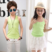 タンクトップ キャミソール キッズ 女の子 男の子 子供服 運動着 トップス インナー 肌着 ノースリーブ 無地 春夏 ダンス