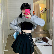 パーカー レディース 女性用 トップス クロップド ショート丈 フード付き へそ出し プルオーバー 大きいサイズ