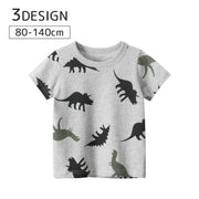 キッズ Tシャツ キッズ 子供服 男の子 女の子 半袖 プリント 可愛い かっこいい おしゃれ 丸首 柄 おもしろ かわいい 恐竜 プレゼント 春 夏 カジュアル