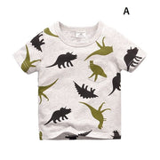 キッズ Tシャツ キッズ 子供服 男の子 女の子 半袖 プリント 可愛い かっこいい おしゃれ 丸首 柄 おもしろ かわいい 恐竜 プレゼント 春 夏 カジュアル