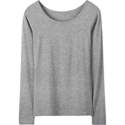 長袖Tシャツ ロングTシャツ レディース 女性 トップス インナー Uネック プルオーバー 長袖 スリム フィット 無地 単色 カットソー シンプル ソリッドカラー カジュアル 普段使い 着回し力 婦人用